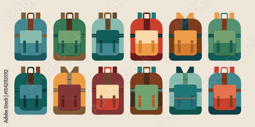 Twelve colorful backpack designs for travel