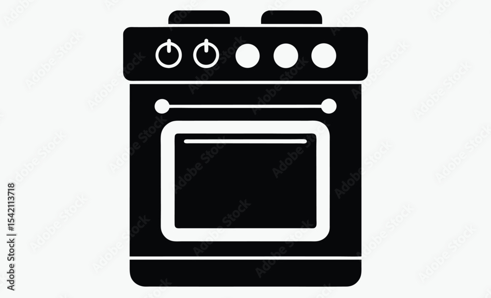 Obraz premium Stove icon, vector illustration 