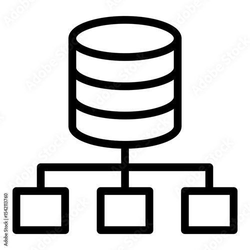 Data modelling icon. Vector line icon