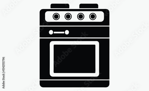 Stove icon, vector illustration 