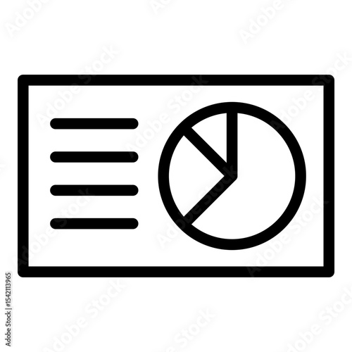 Data visualization icon. Vector line icon