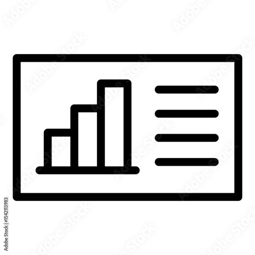 Data visualization icon. Vector line icon