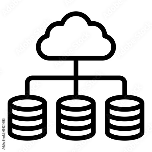 Hosting icon. Vector line icon