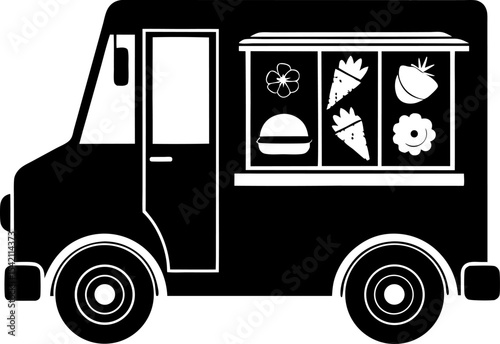food truck front view icon.eps