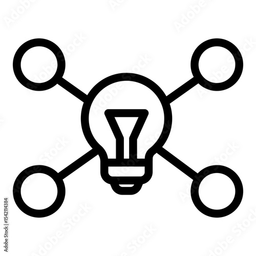 Mind mapping icon. Vector line icon