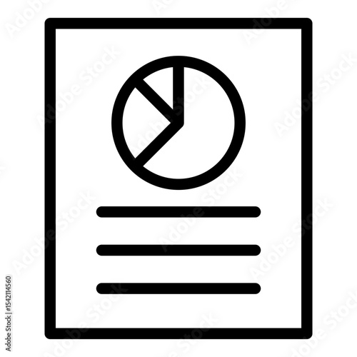 Report icon. Vector line icon