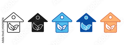 House Icon Set Multiple Style Collection