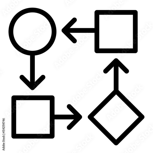 Workflow icon. Vector line icon