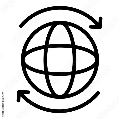 World wide icon. Vector line icon