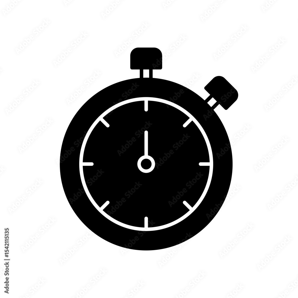 Obraz premium Stopwatch Time Tracking Fill Icon