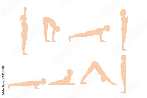 Yoga poses for flexibility and strength training during morning sessions at home