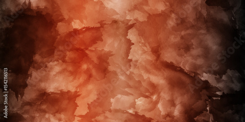 Vibrant watercolor smoke and fire with dramatic lighting showcasing a blend of warm and cool colors for background.