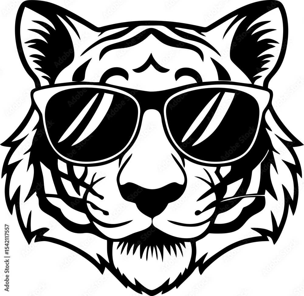 Fototapeta premium Tiger Head Logo. Tiger Logo Mascot Creative Design