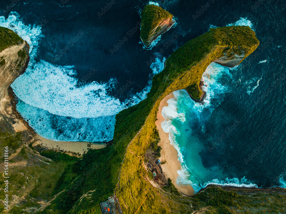 Obraz premium Kelingking Beach aerial view, Nusa Penida
