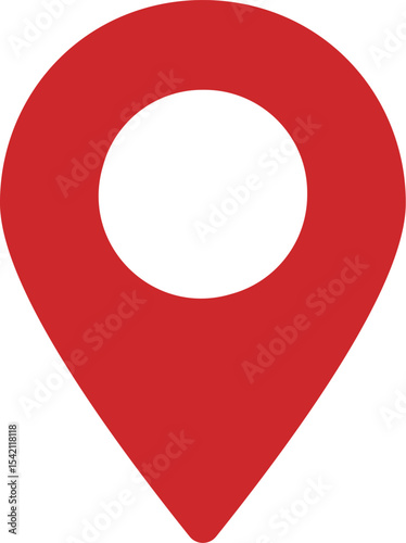 イラスト素材：マップのピン　ベクター　赤　red pin point. pin location icons.