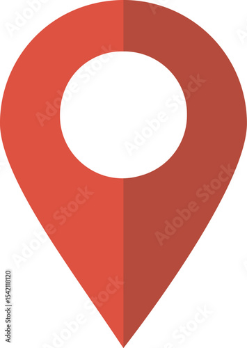 イラスト素材：マップのピン　ベクター　赤　red pin point. pin location icons.