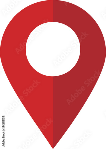 イラスト素材：マップのピン　ベクター　赤　red pin point. pin location icons.