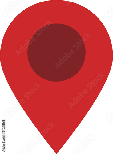 イラスト素材：マップのピン　ベクター　赤　red pin point. pin location icons.