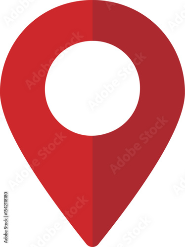 イラスト素材：マップのピン　ベクター　赤　red pin point. pin location icons.