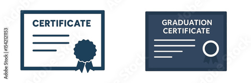 Certificates representing achievement and educational milestones shown side by side on a neutral background