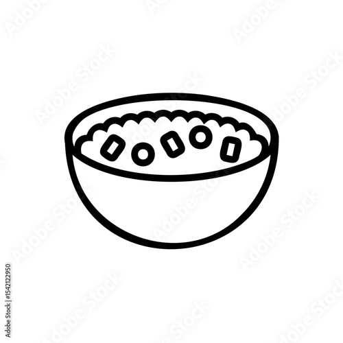 fried rice in a bowl flat icon