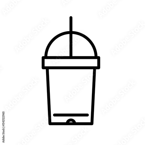 iced drink takeaway cup flat icon