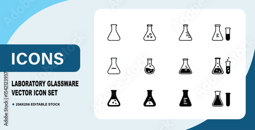 Laboratory Glassware Vector Set