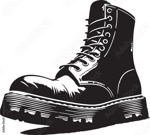 A silhouette shoe vector