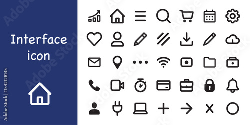 Set of user interface icon. Vector illustration