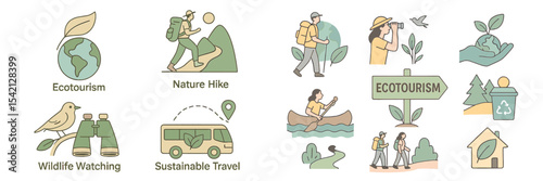 Exploring ecotourism through nature hikes and wildlife watching during sustainable travel adventures