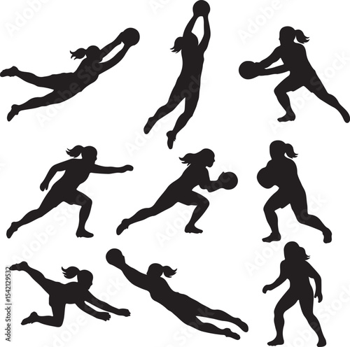 Volley Forms Silhouetted Sequence of Athletic Grace