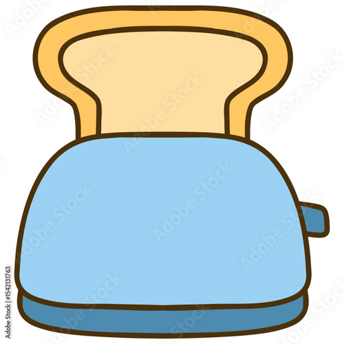 toaster machine kitchenware vector illustration