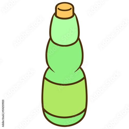 ramune bottle japanese soft drink illustration
