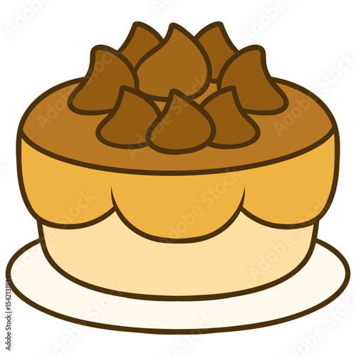 cake with chocolate cream
