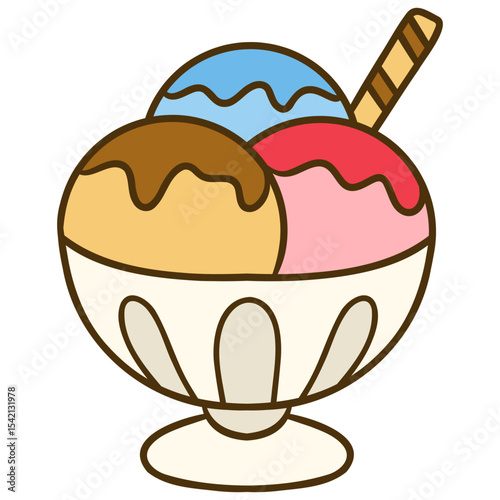 ice cream in a cup glass
