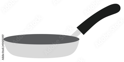 Simple and Sleek Frying Pan Ideal for Cooking and Food Preparation in Modern Kitchenware Settings