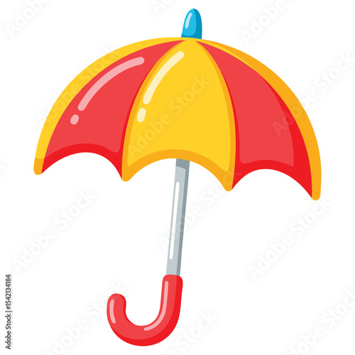 Bright and Colorful Umbrella Offering Shelter from Rain and Sun, a Perfect Accessory for Protection Against Weather Elements
