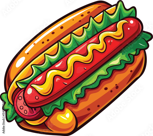 Fast Food Meatball Sub Icon Colorful and Realistic Vector Design