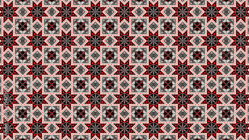 Abstract and geometric Seamless Pattern design suitable for fabric or wrapping paper.