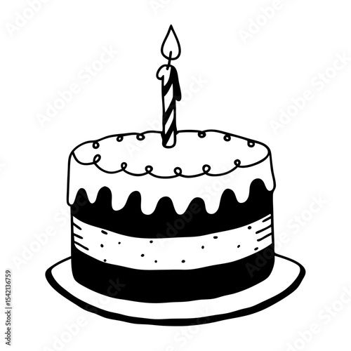 birthday cake with candles