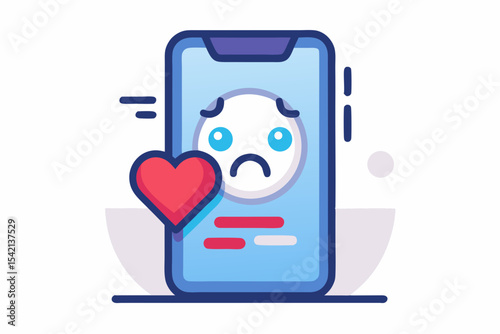smartphone teary eyes broken heart