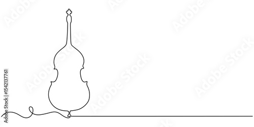 Violin continuous one line drawing. Classic violin music instrument single line art illustration. Editable vector, Violin One Line Drawing Silhouette Set | Musical Instrument Art Minimal Violin.
