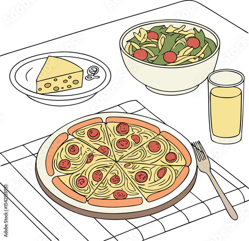 pizza with vegetables