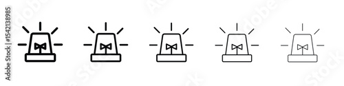 Ambulance siren icon Symbol concept for web design.simple line vector icon. logo illustration.
