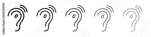Assistive listening systems icon Symbol concept for web design.simple line vector icon. logo illustration.