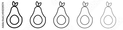 Avocado icon Symbol concept for web design.simple line vector icon. logo illustration.