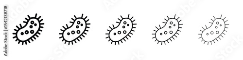 Bacteria icon Symbol concept for web design.simple line vector icon. logo illustration.