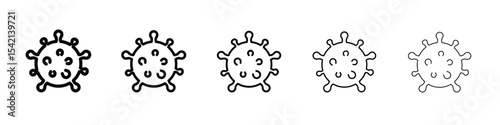 Bacteria icon Symbol concept for web design.simple line vector icon. logo illustration.