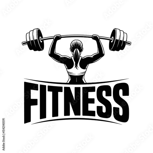 Fitness power graphic: A dynamic graphic illustration shows a powerful athlete lifting a heavy barbell, symbolizing strength, determination, and the essence of physical fitness.