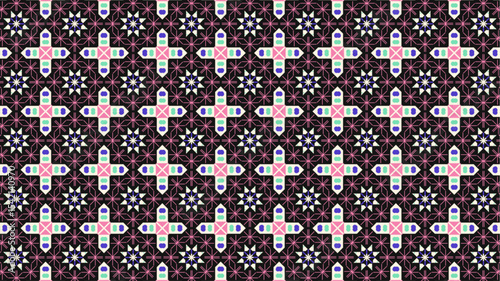 Abstract and geometric Seamless Pattern design suitable for fabric or wrapping paper.